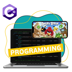 Программирование на C#. Удивительный мир 2D-игр - КИБЕРшкола программирования для детей, компьютерные курсы для школьников, начинающих и подростков - KIBERone г. Элиста